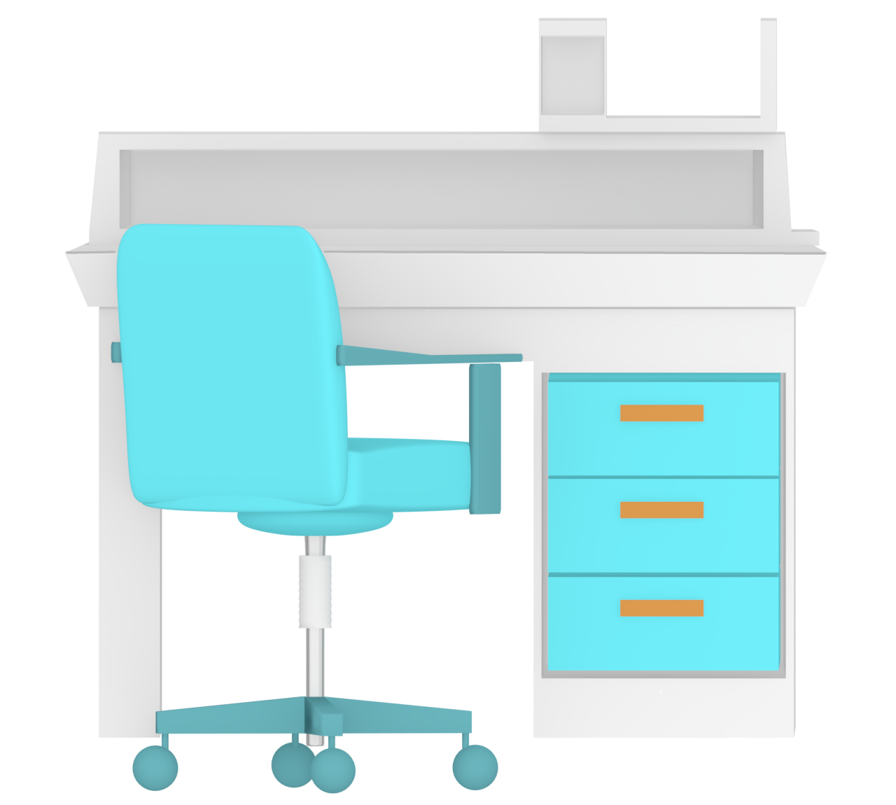 子供用の椅子と勉強机のイラスト