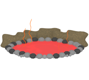 血の池地獄温泉のイラスト