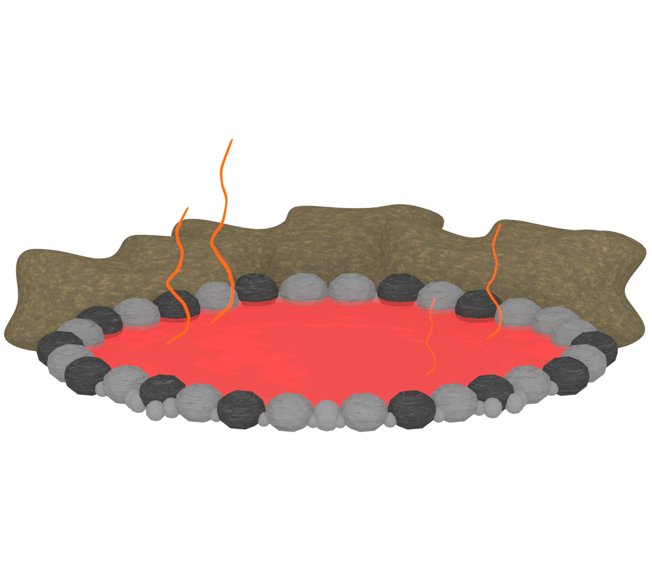 血の池地獄温泉のイラスト
