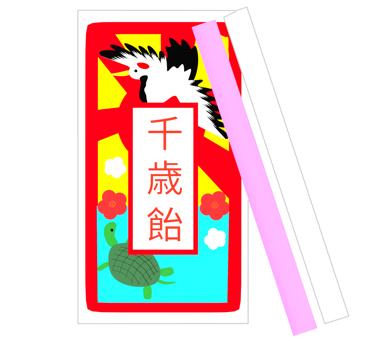 千歳飴のイラスト