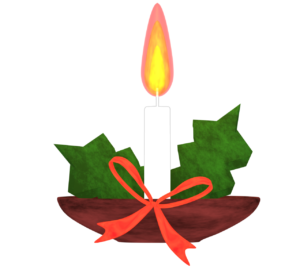 クリスマスキャンドルのイラスト