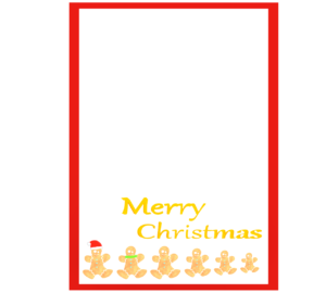 クリスマスのクッキーが並ぶメッセージカード