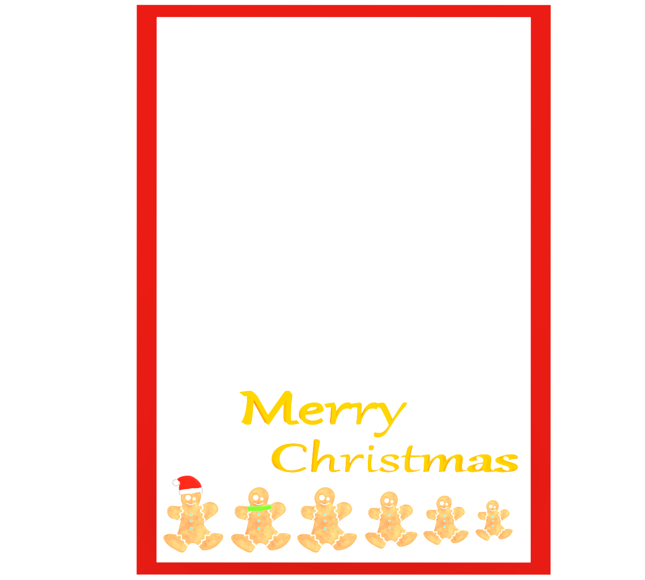 クリスマスのクッキーが並ぶメッセージカード