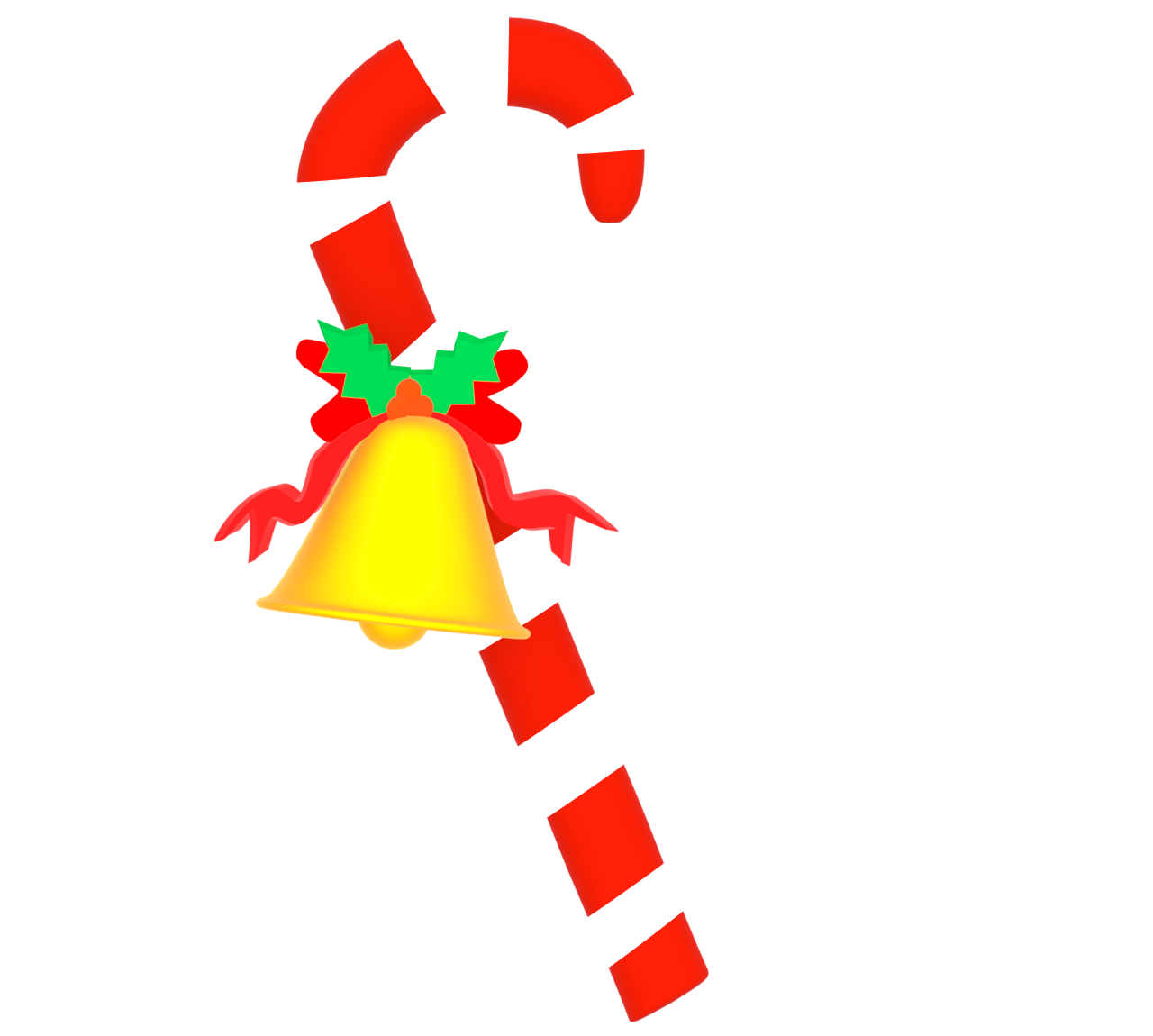 クリスマス飾りのステッキのイラスト