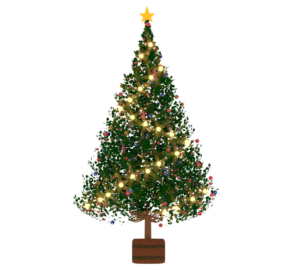 クリスマスのイルミネーションのイラスト