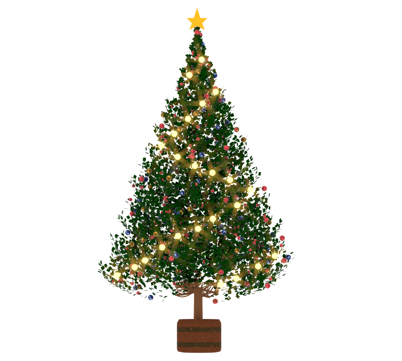 クリスマスのイルミネーションのイラスト