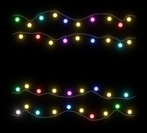 クリスマスのライトのイラスト