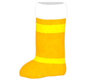 クリスマスツリーに飾る靴下のイラスト