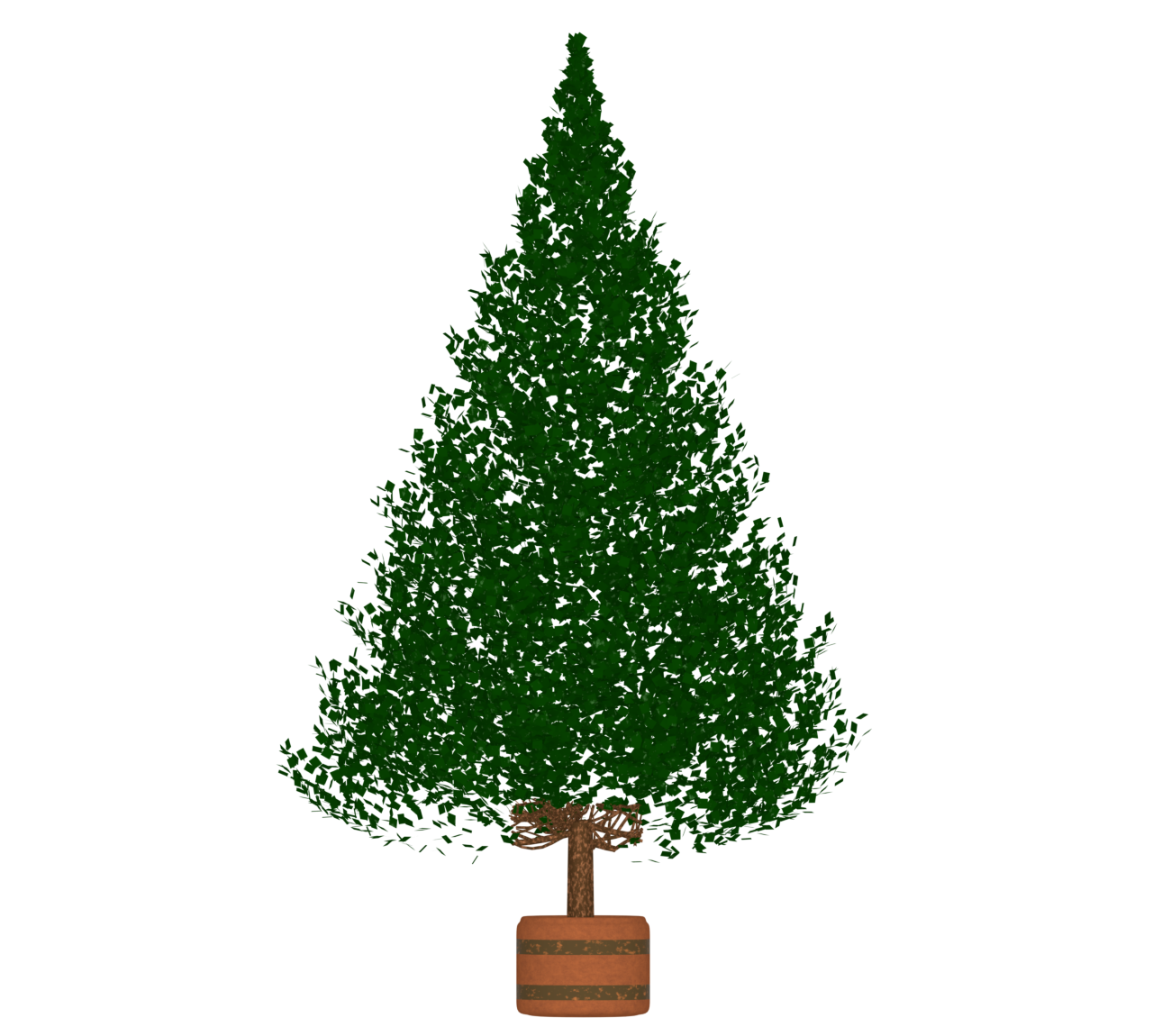 クリスマスツリーのもみの木のイラスト