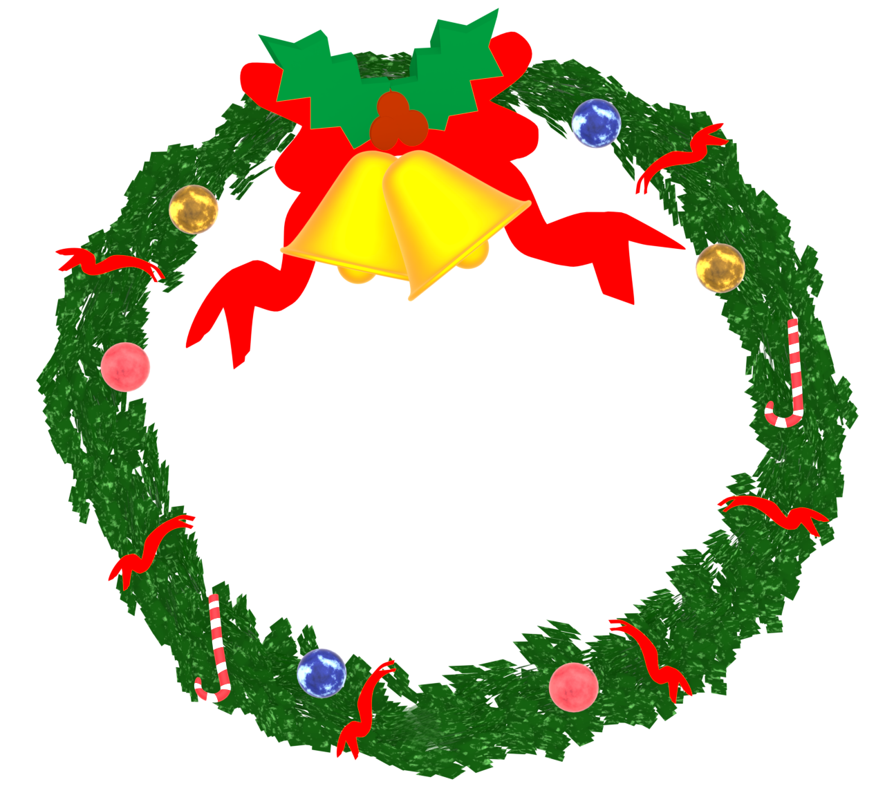 クリスマスリースのイラスト