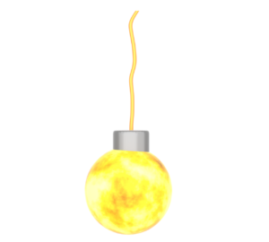 クリスマスの黄色いクーゲルのイラスト