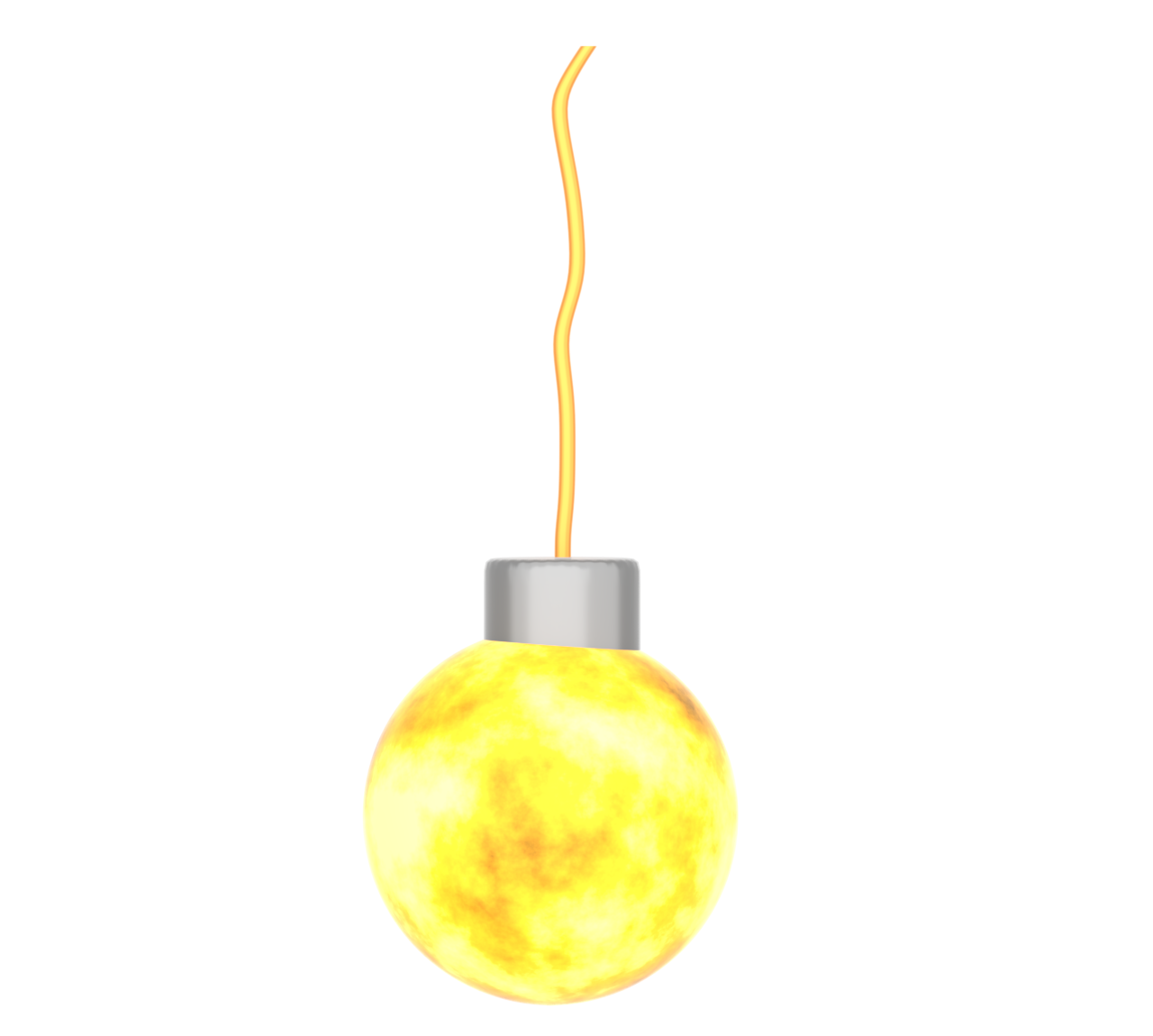 クリスマスの黄色いクーゲルのイラスト