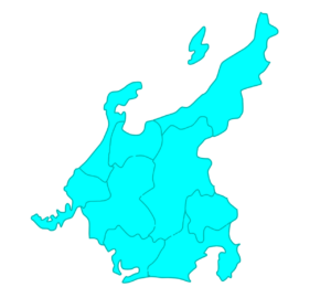 中部地方のイラスト（北陸・中央・東海）