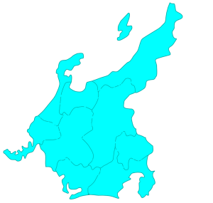 中部地方のイラスト（北陸・中央・東海）