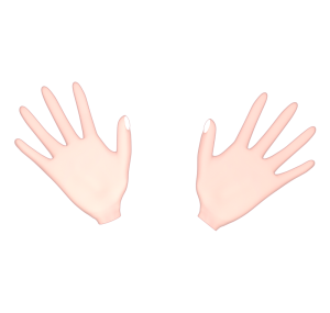 「わ！」と驚かす人の手のイラスト