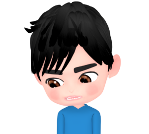 チッ！舌打ちをする男性のイラスト