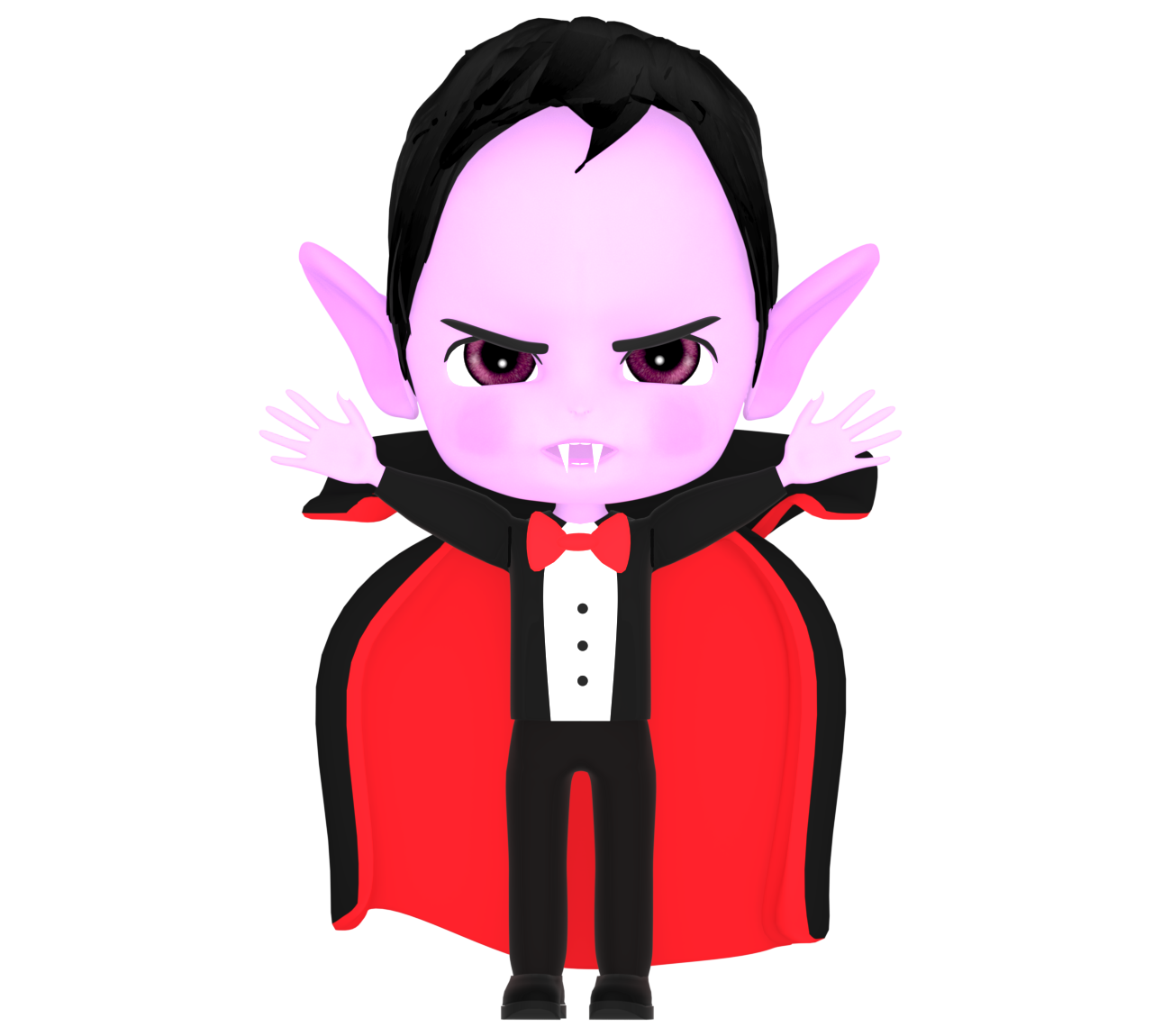 マントを広げるドラキュラのイラスト