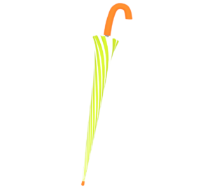 閉じたおしゃれな傘のイラスト