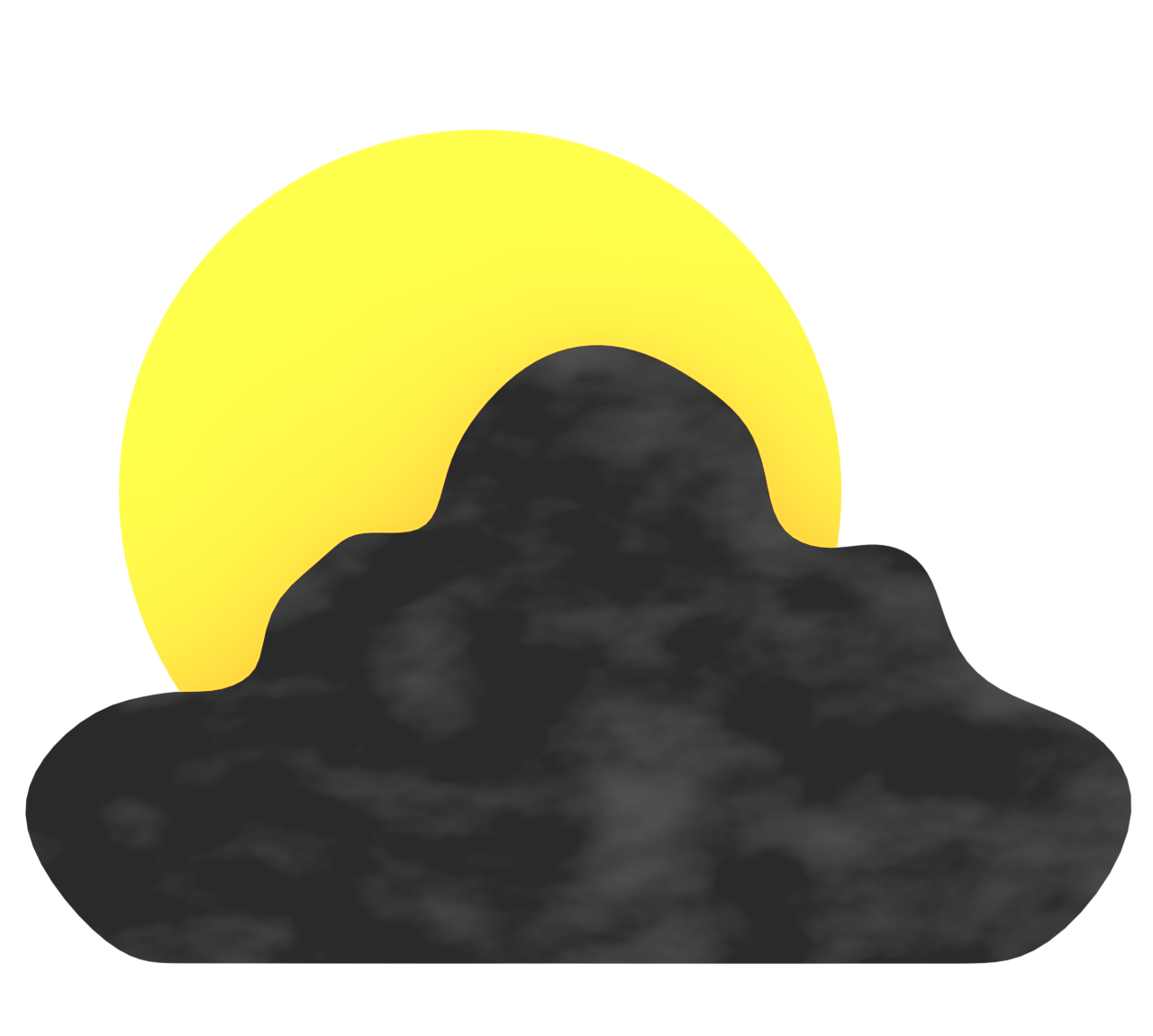 雲と月のイラスト