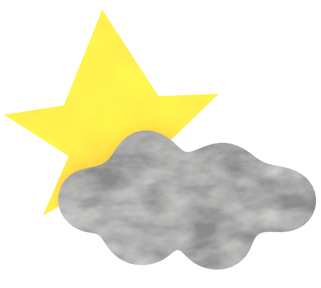 雲と星のイラスト