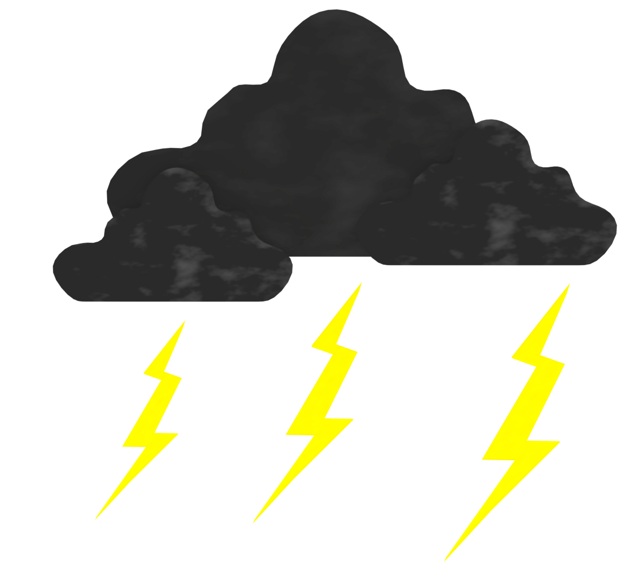 雲と雷のイラスト