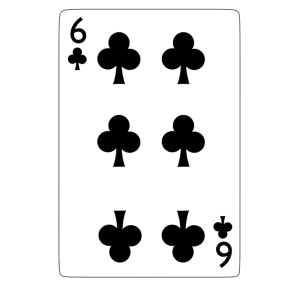 クラブ６ トランプカード（クローバー）