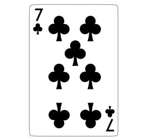 クラブ７ トランプカードのイラスト（クローバー）