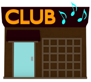 クラブの店舗外観のイラスト