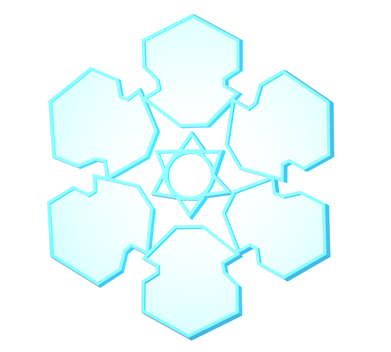 冷たい雪の結晶のイラスト