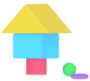 カラフルな積み木のイラスト