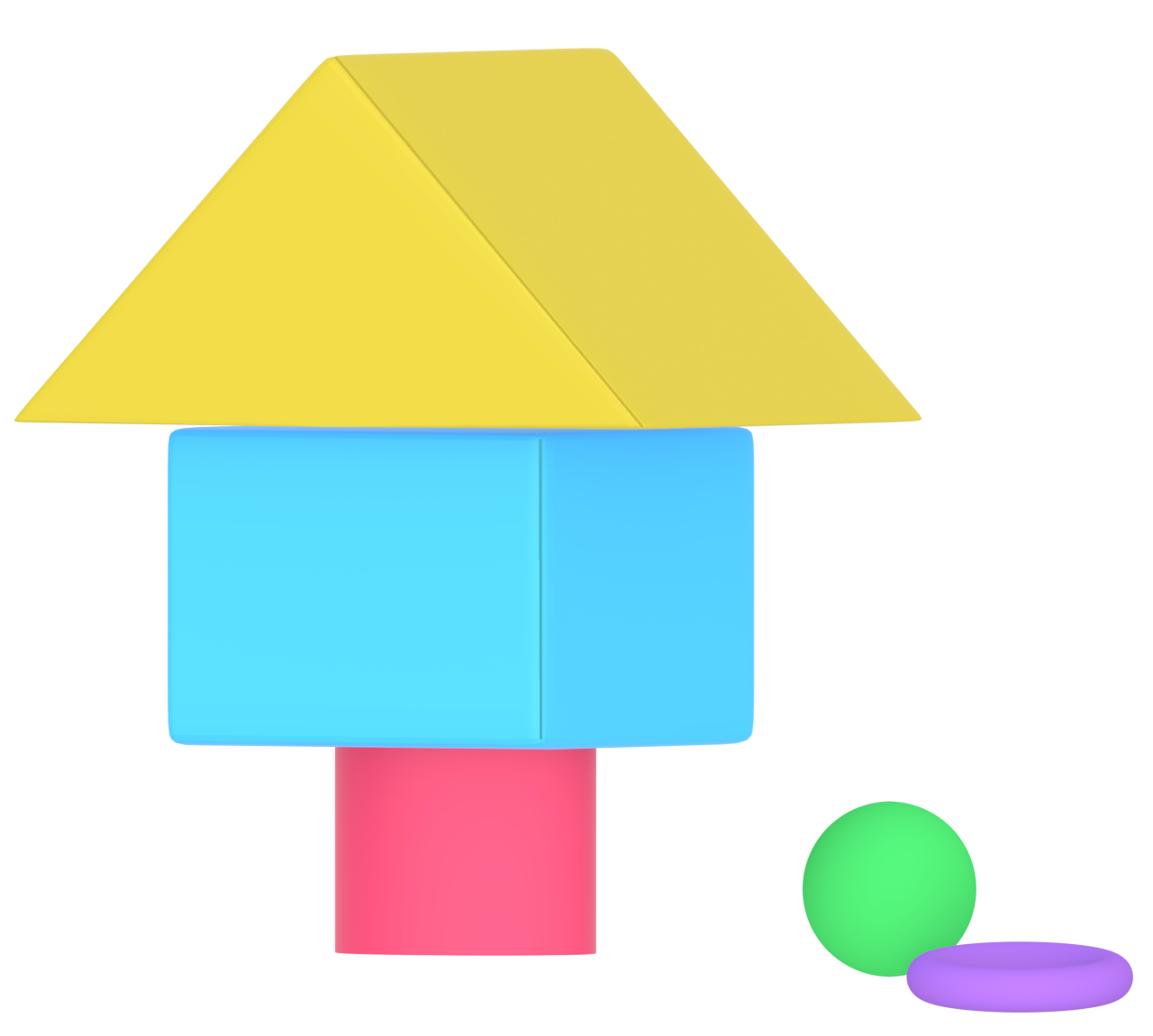 カラフルな積み木のイラスト