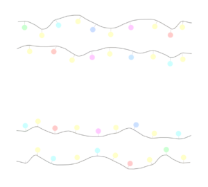 カラフルな電球のイラスト（透過）