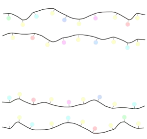 カラフルな電球のイラスト（透過）