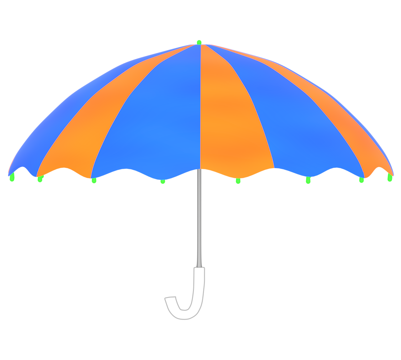 カラフルな傘のイラスト