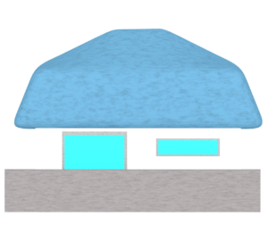 コミカルな家のイラスト