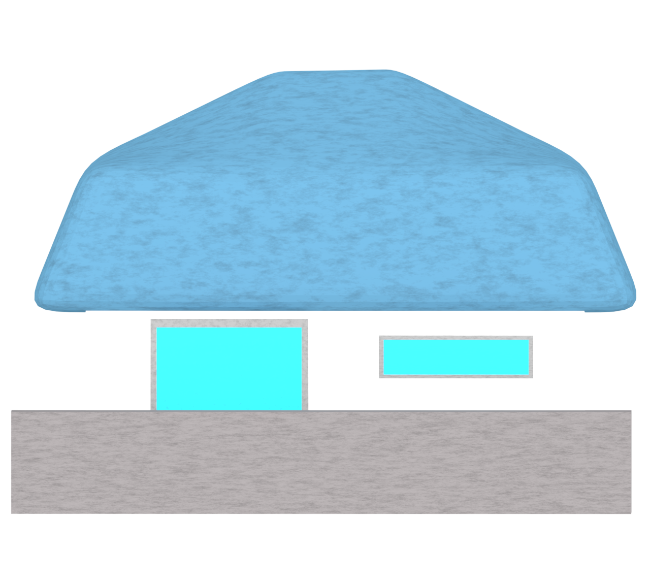 コミカルな家のイラスト