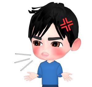 愚痴を言う男性のイラスト