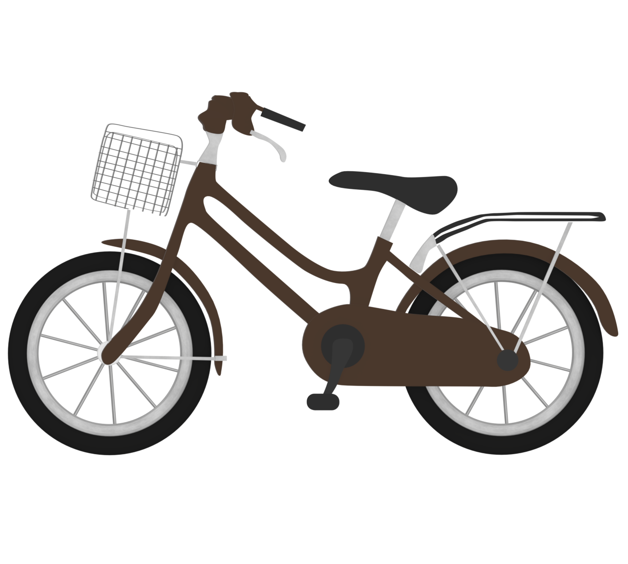 横向きのママチャリのイラスト