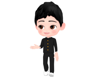 会話をする男子生徒のイラスト