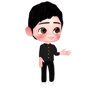 会話をする男子生徒のイラスト