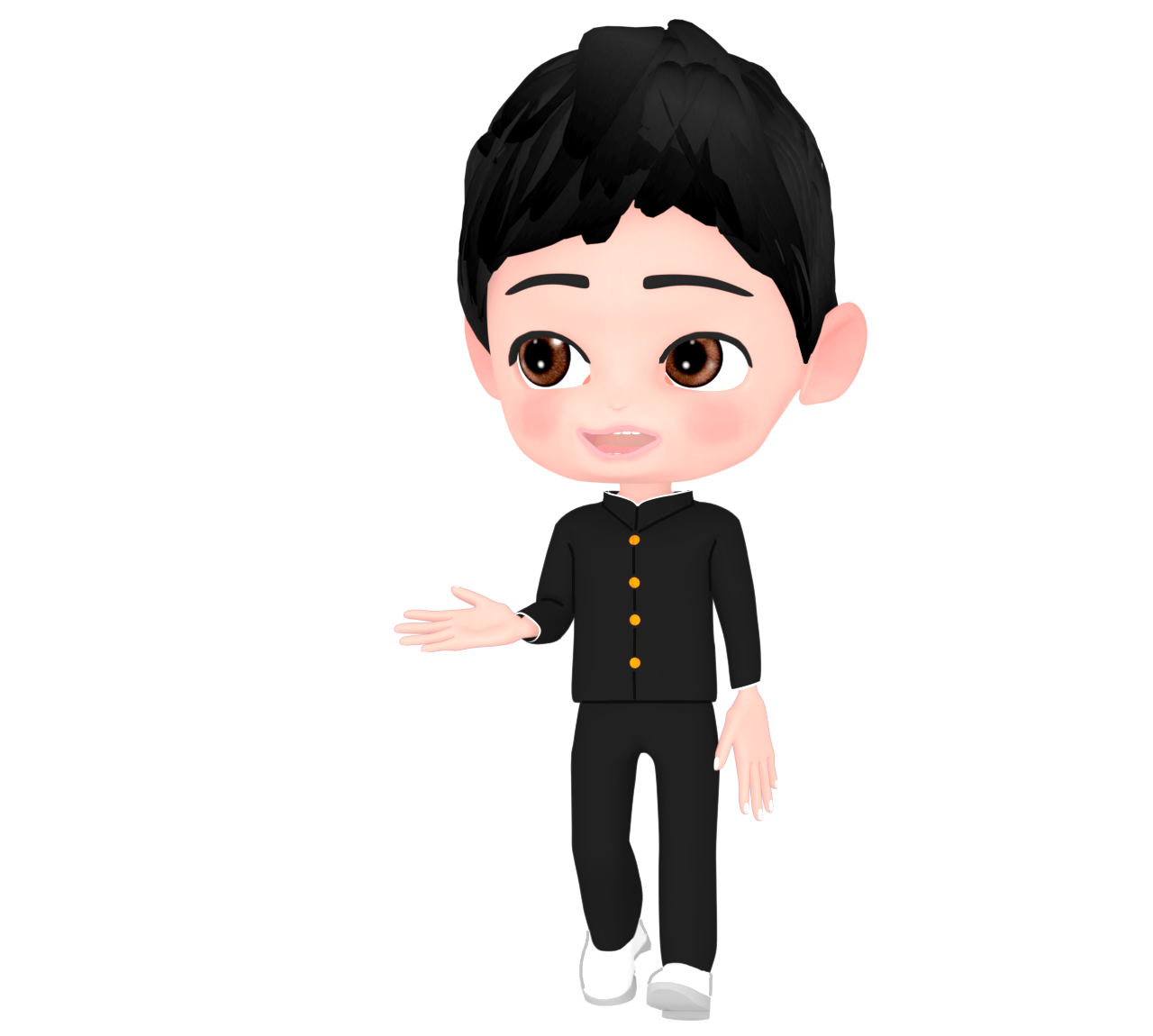 会話をする男子生徒のイラスト