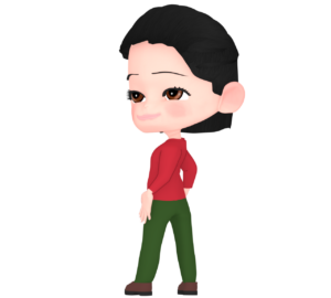 かっこいいオールバックの女性のイラスト