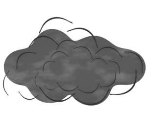 かっこいい雲のイラスト