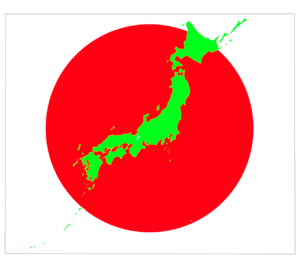 かっこいい日本地図のイラスト