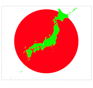 かっこいい日本地図のイラスト