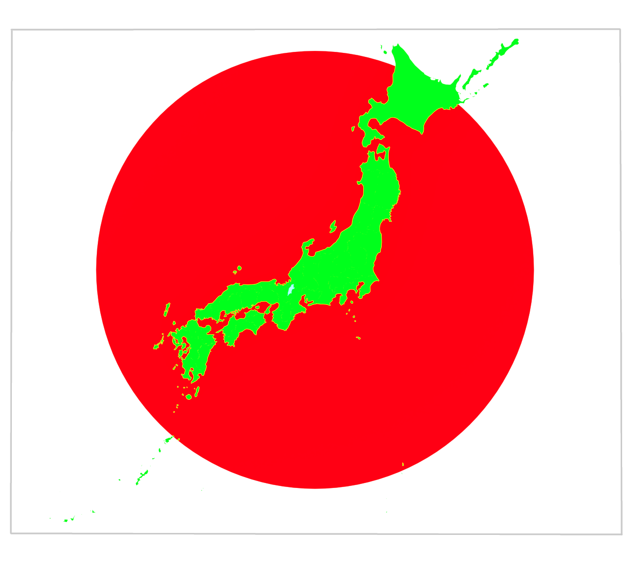 かっこいい日本地図のイラスト