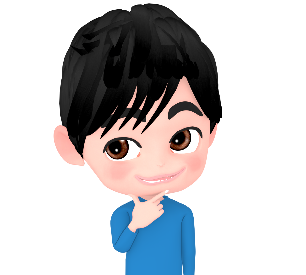 キリッとした顔の男性のイラスト