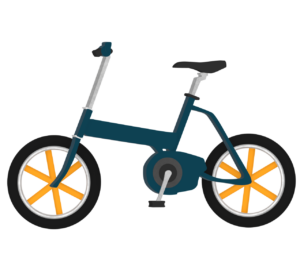 カッコいいミニベロ自転車のイラスト