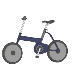 カッコいいミニベロ自転車のイラスト