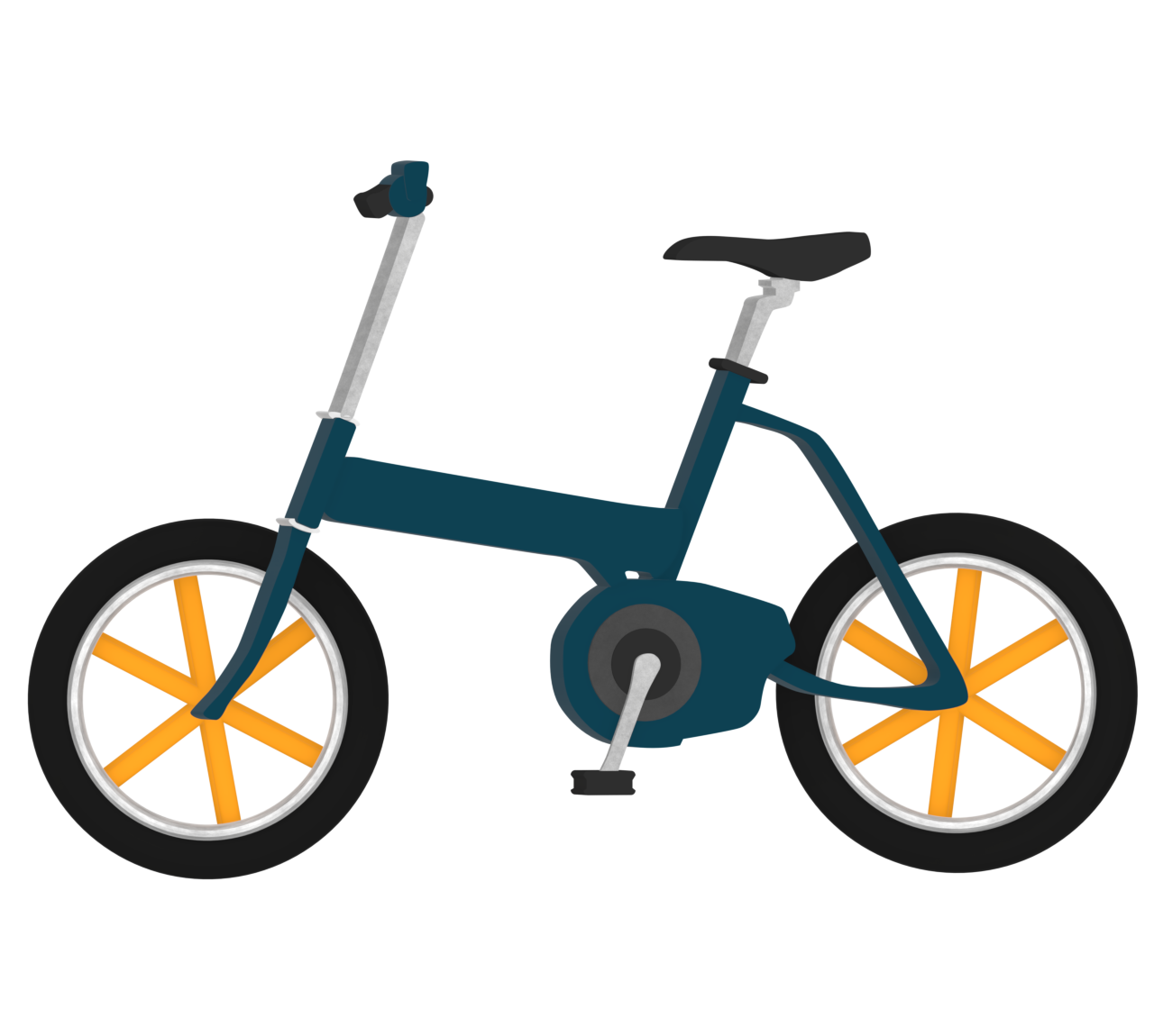 カッコいいミニベロ自転車のイラスト